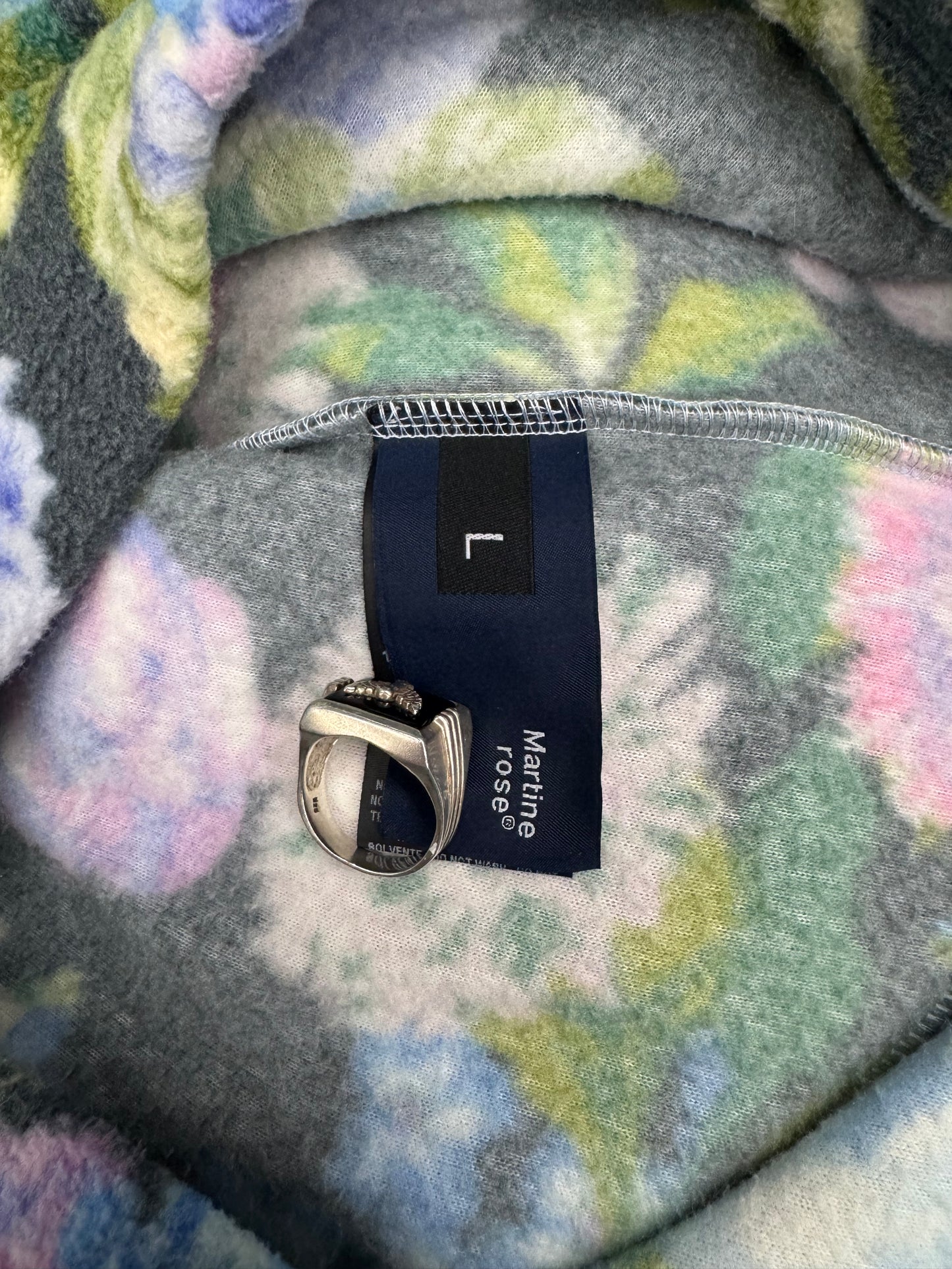 SS21 MARTINE ROSE FLORAL FLEECE SHORTS