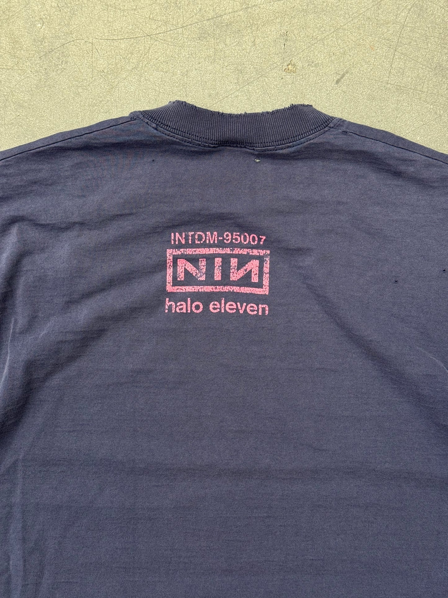 1997 NINE INCH NAILS HALO ELEVEN "THE PERFECT DRUG" PAINT SPLATTER TEE (FOTL TAG)