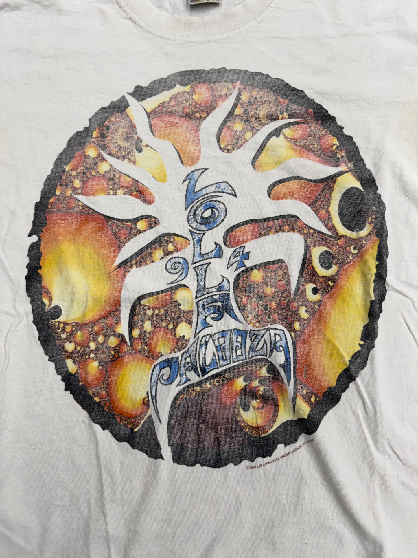 1994 LOLLAPALOOZA FRACTAL TOUR TEE (TOUCH OF GOLD TAG)