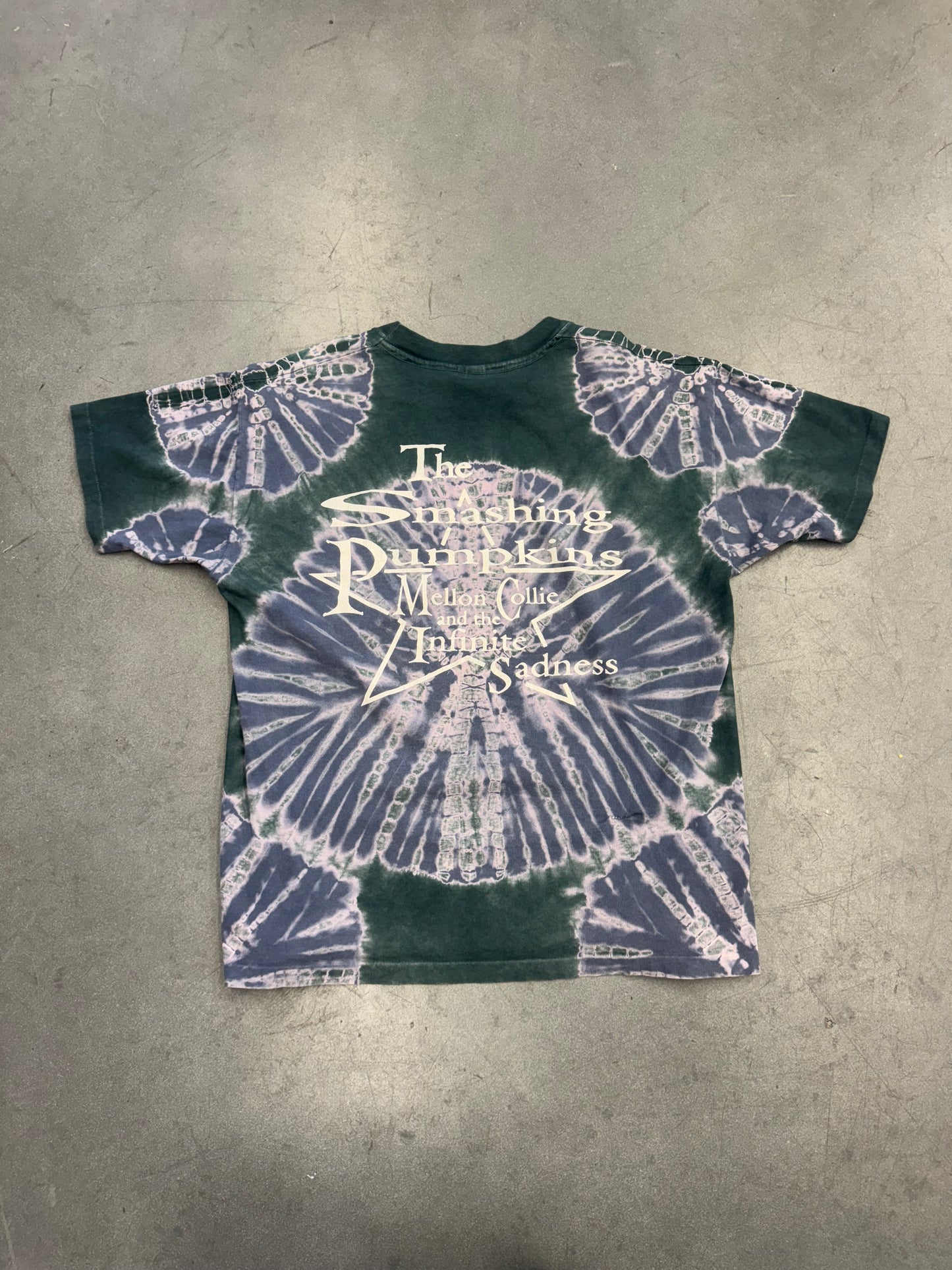 THE SMASHING PUMPKINS MELLON COLLIE AND THE INFINITE SADNESS TIE-DYE TEE (MADE IN USA TAG)