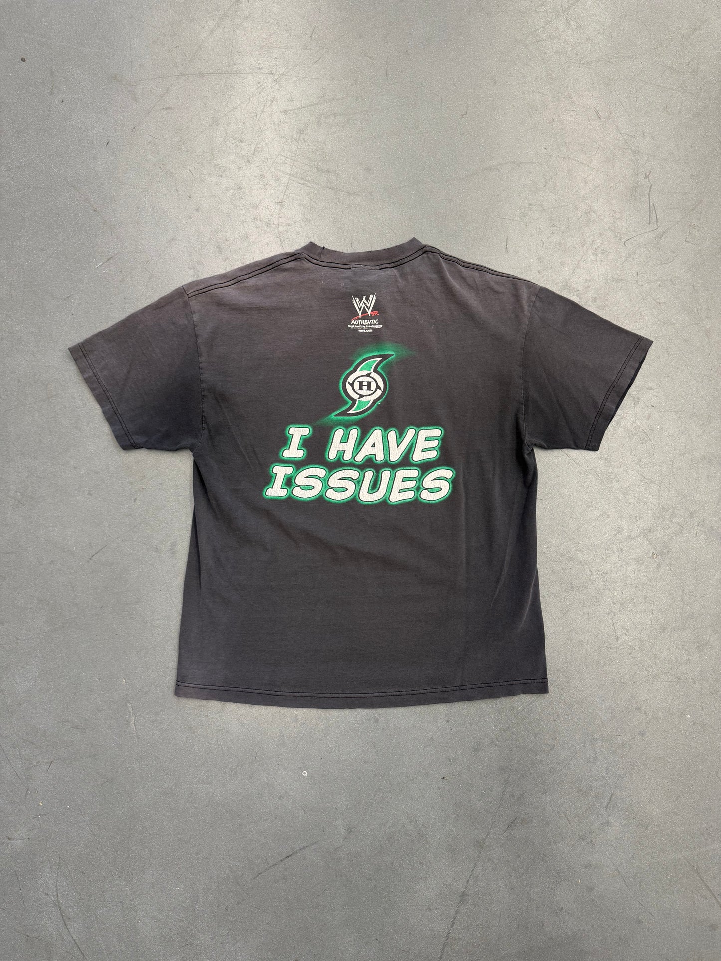2003 HURRICANE WWE COMIC "I HAVE ISSUES" TEE (WWE TAG)