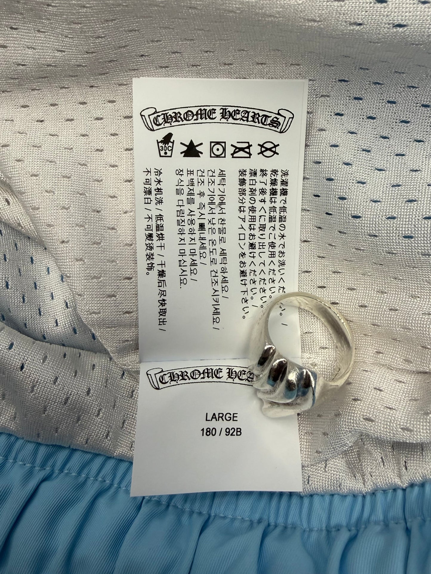 CHROME HEARTS TRASH PICKUP BIO NYLON PANTS - BLUE