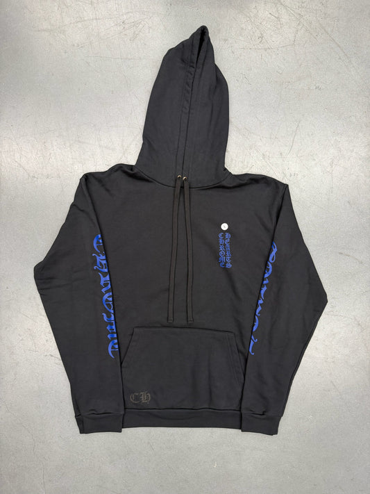 CHROME HEARTS BLUE VERTICAL LOGO PULLOVER HOODIE