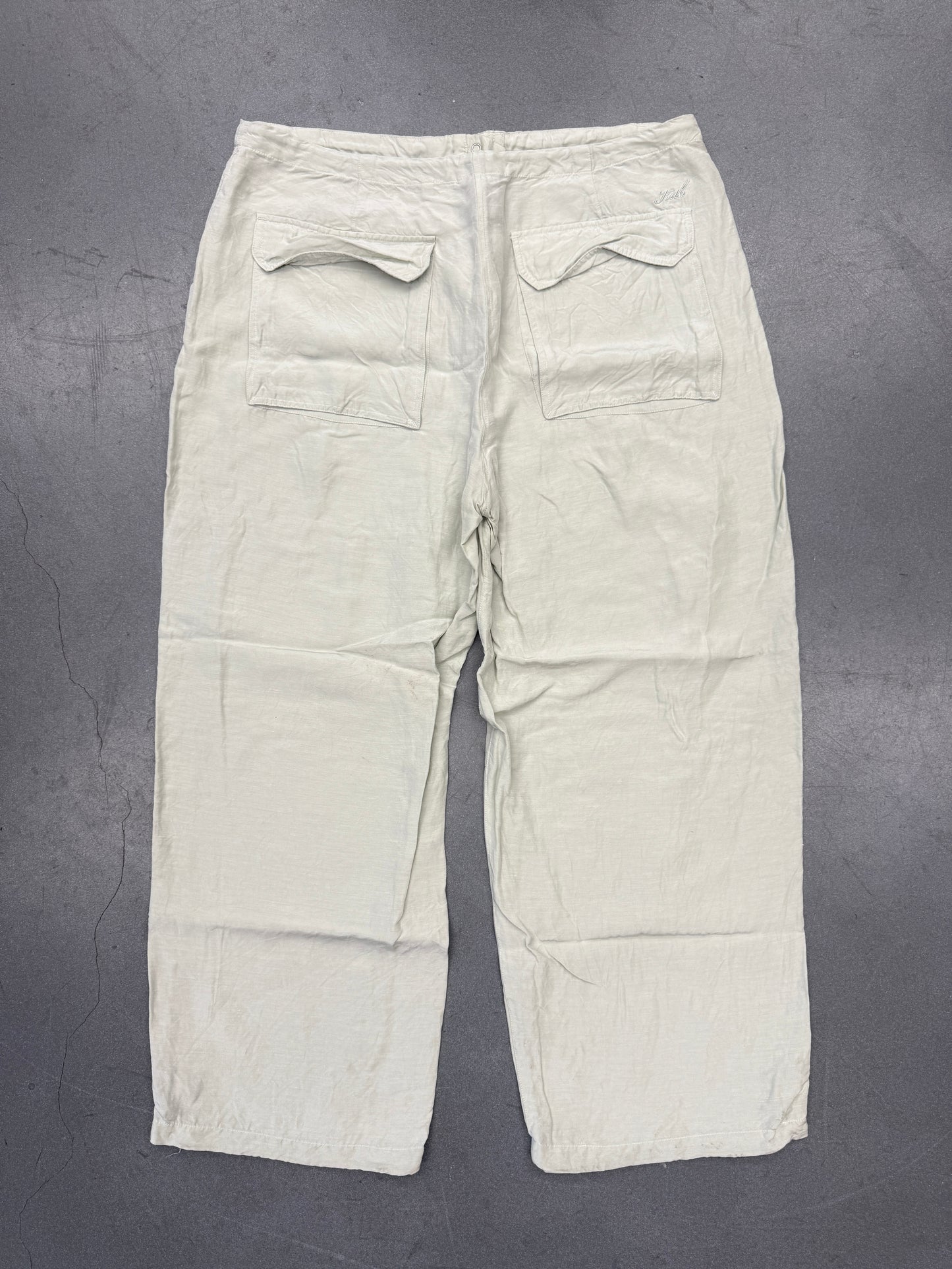KITH WOMEN WRINKLE CUPRO PANT - GREEN