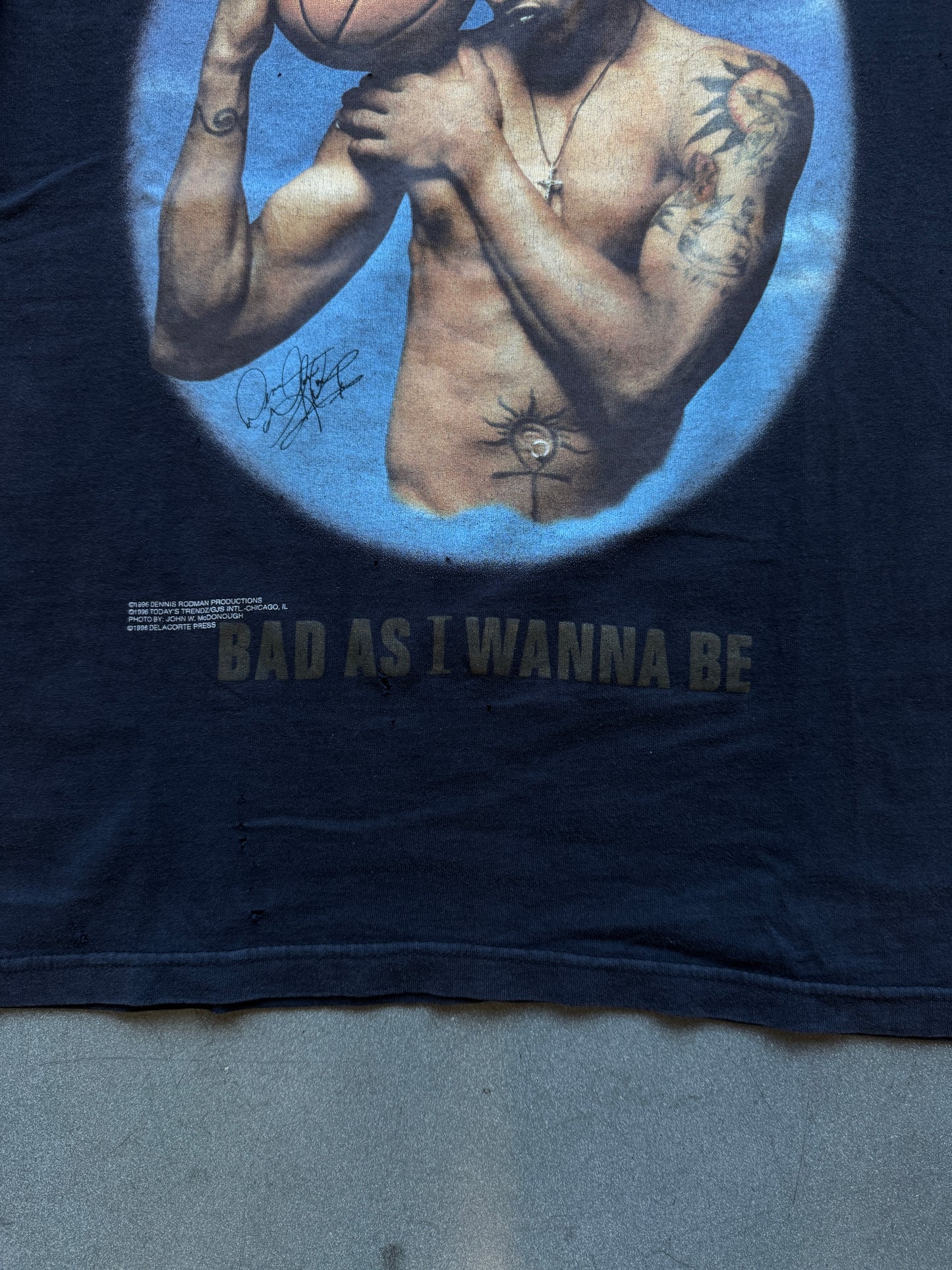 1996 DENNIS RODMAN "BAD AS I WANNA BE" TEE (MURINA TAG)