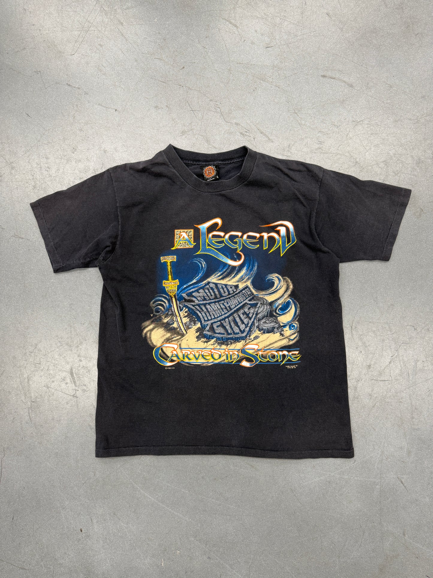 1996 HARLEY-DAVIDSON "A LEGEND CARVED IN STONE" TEE