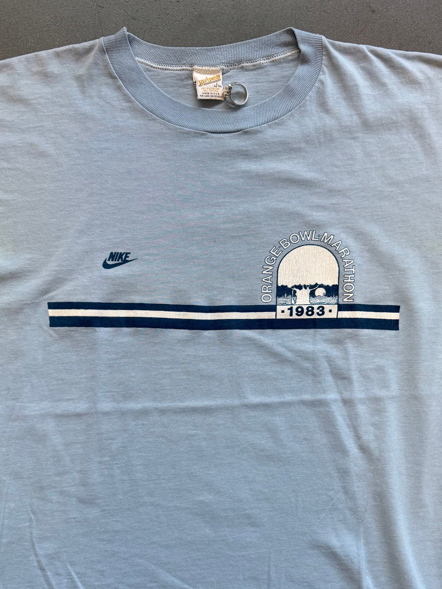 1983 ORANGE BOWL MARATHON SERIES NIKE MIAMI TEE (SPORTSWEAR TAG)