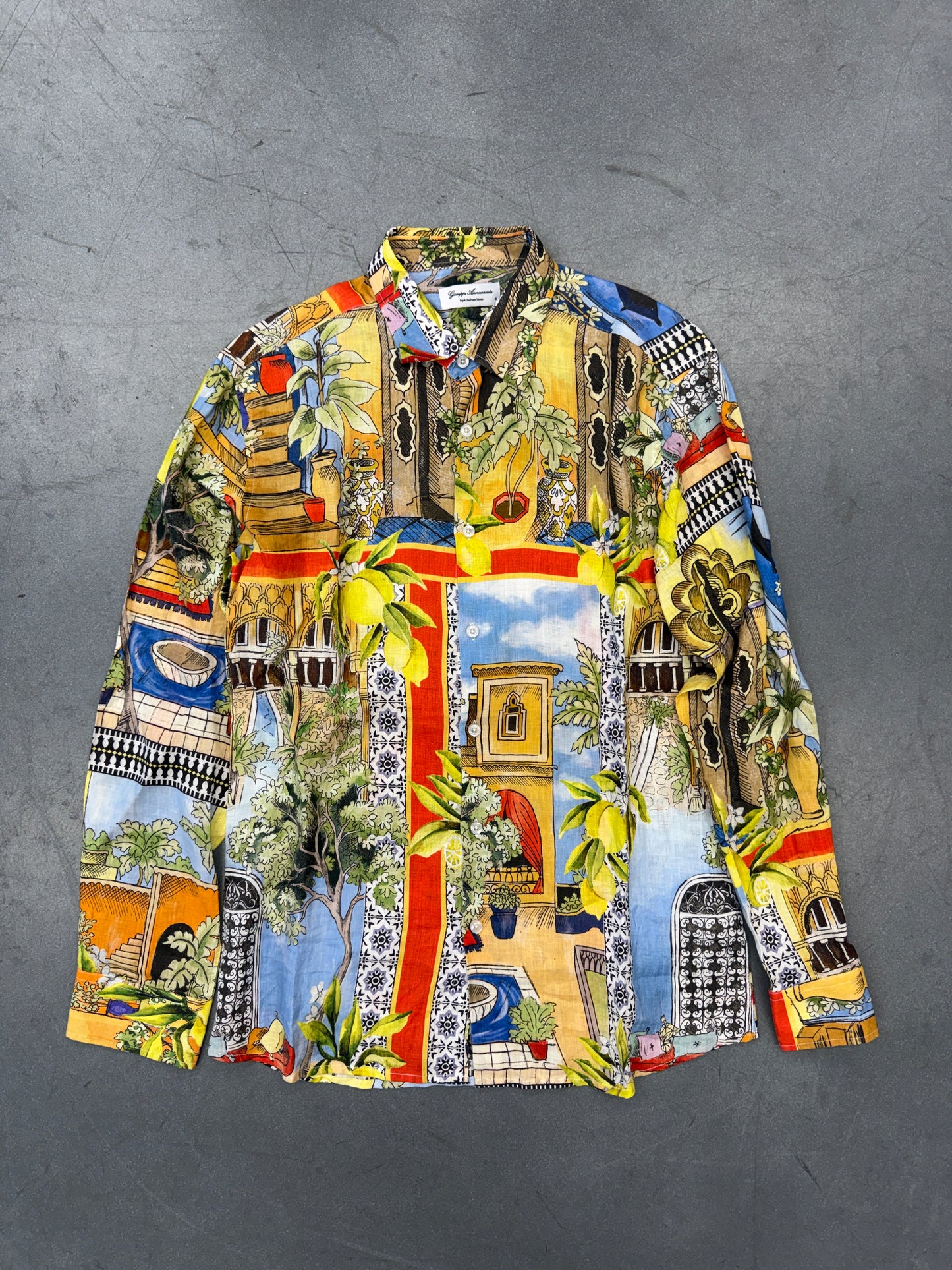 GIUSEPPE ANNUZIATA SICILY LEMON BUTTON DOWN SHIRT