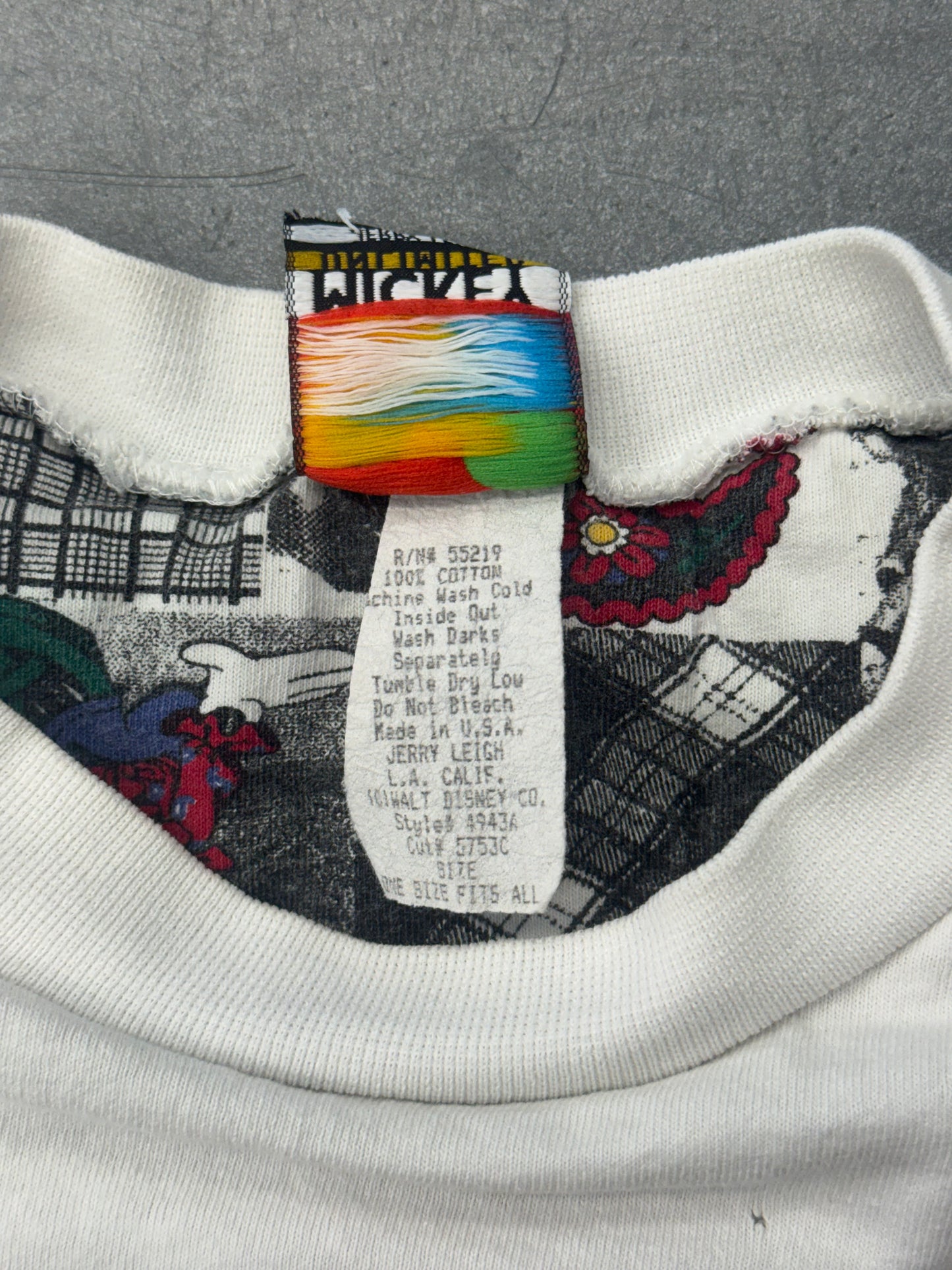 90S DISNEY REVERSIBLE PATCHWORK CREWNECK (MICKEY UNLIMITED TAG)