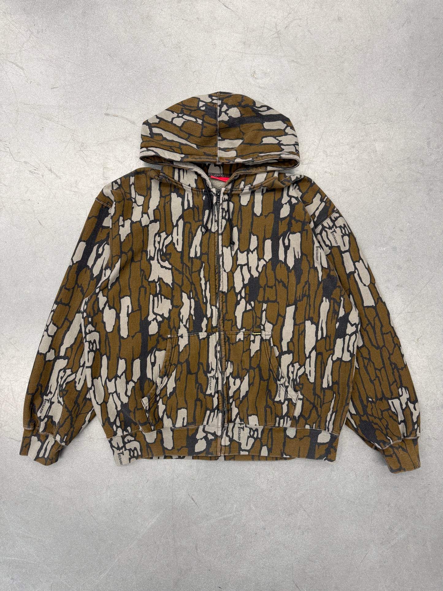 SS25 SUPREME WORK ZIP UP HOODIE -  MOSSY OAK TREBARK CAMO