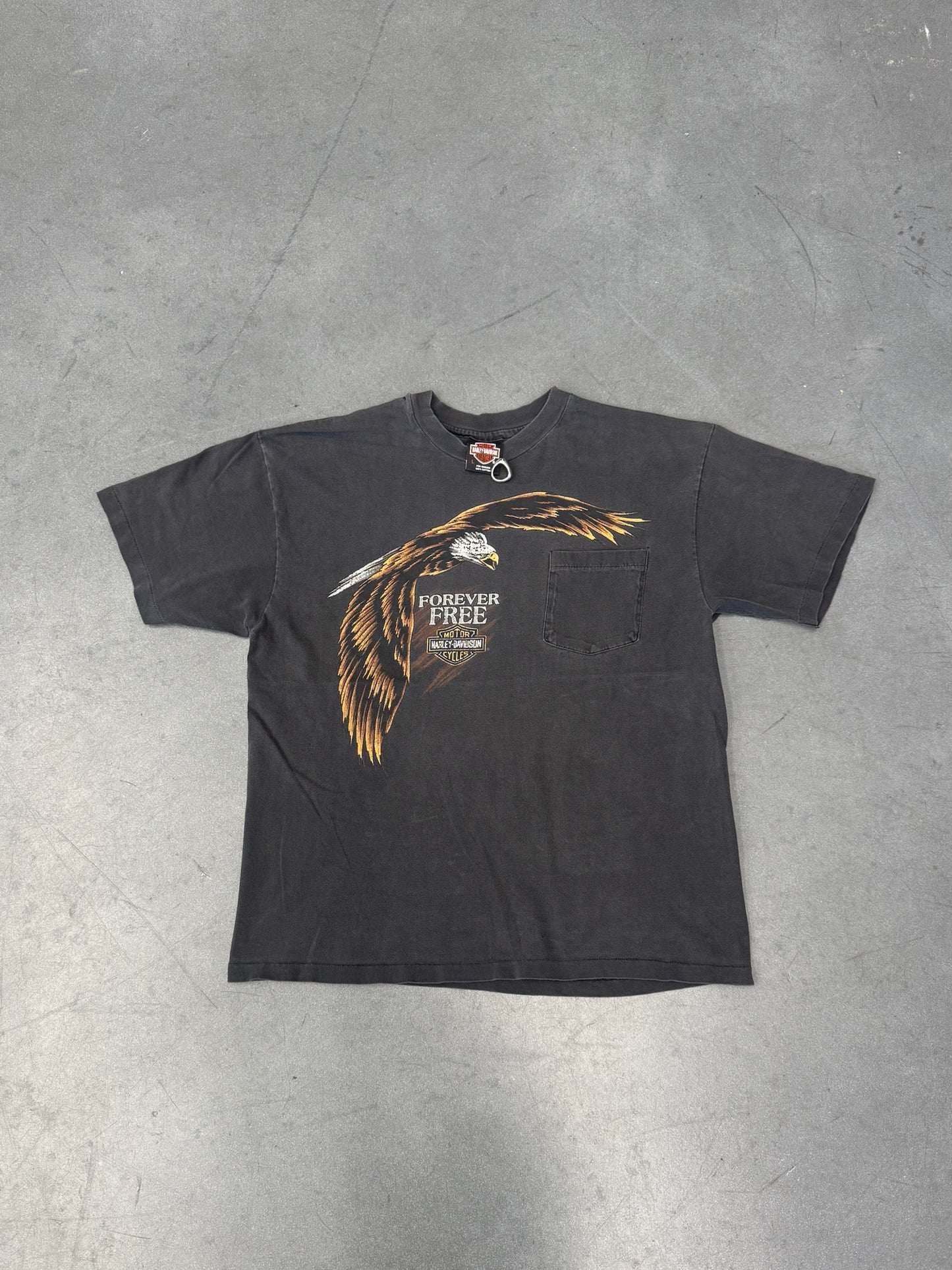1988 HARLEY-DAVIDSON FOREVER FREE EAGLE SCOTT SMITHS TEE (BLACK TAG)