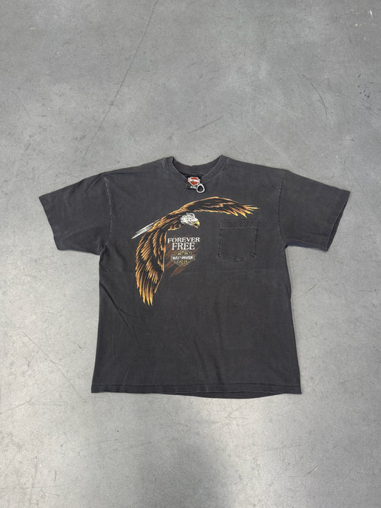 1988 HARLEY-DAVIDSON FOREVER FREE EAGLE SCOTT SMITHS TEE (BLACK TAG)