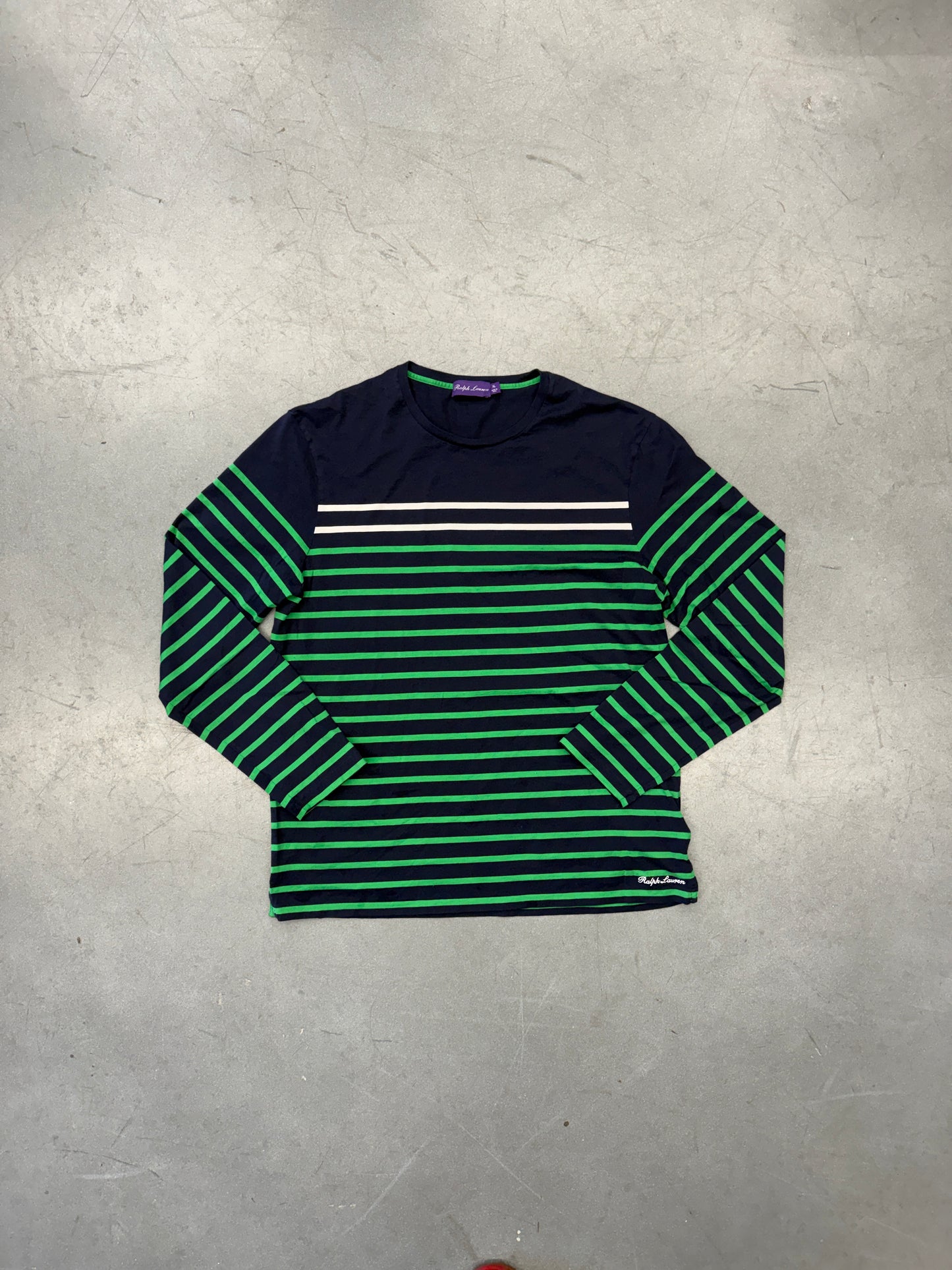 VINTAGE RALPH LAUREN PURPLE LABEL STRIPED LS TEE