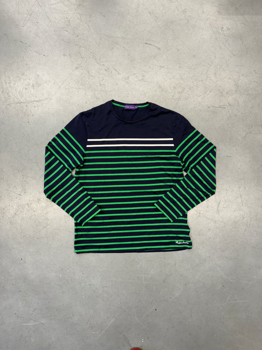 VINTAGE RALPH LAUREN PURPLE LABEL STRIPED LS TEE