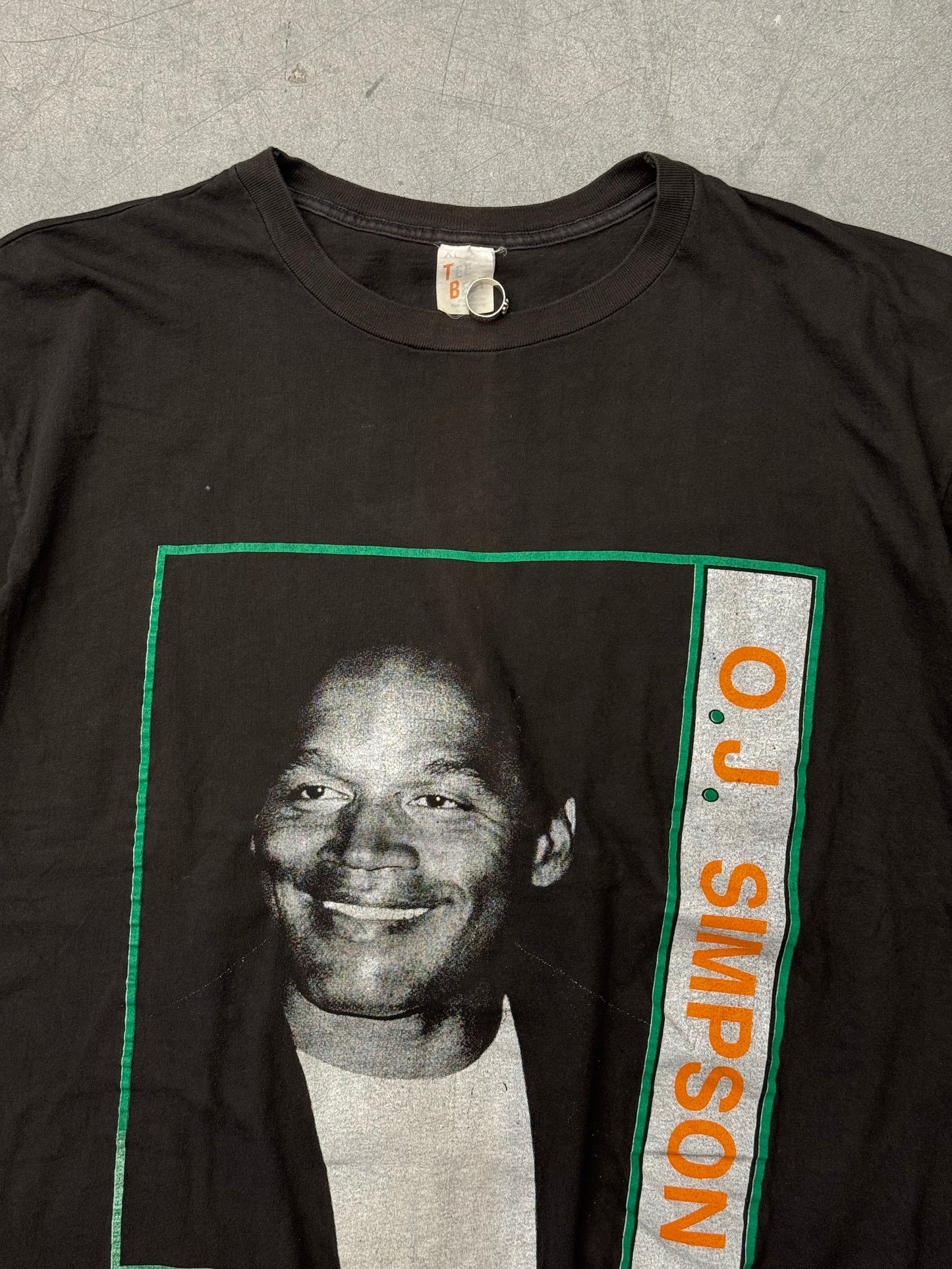 FREE O.J. SIMPSON LET THE JUICE GO! RAP STYLE TEE (TEE BEST TAG)