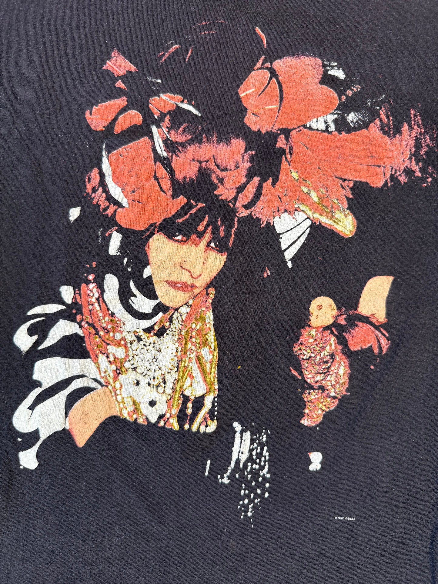 1987 SIOUXSIE AND THE BANSHEES ZEBRA TEE (CUT SCREEN STARS TAG)