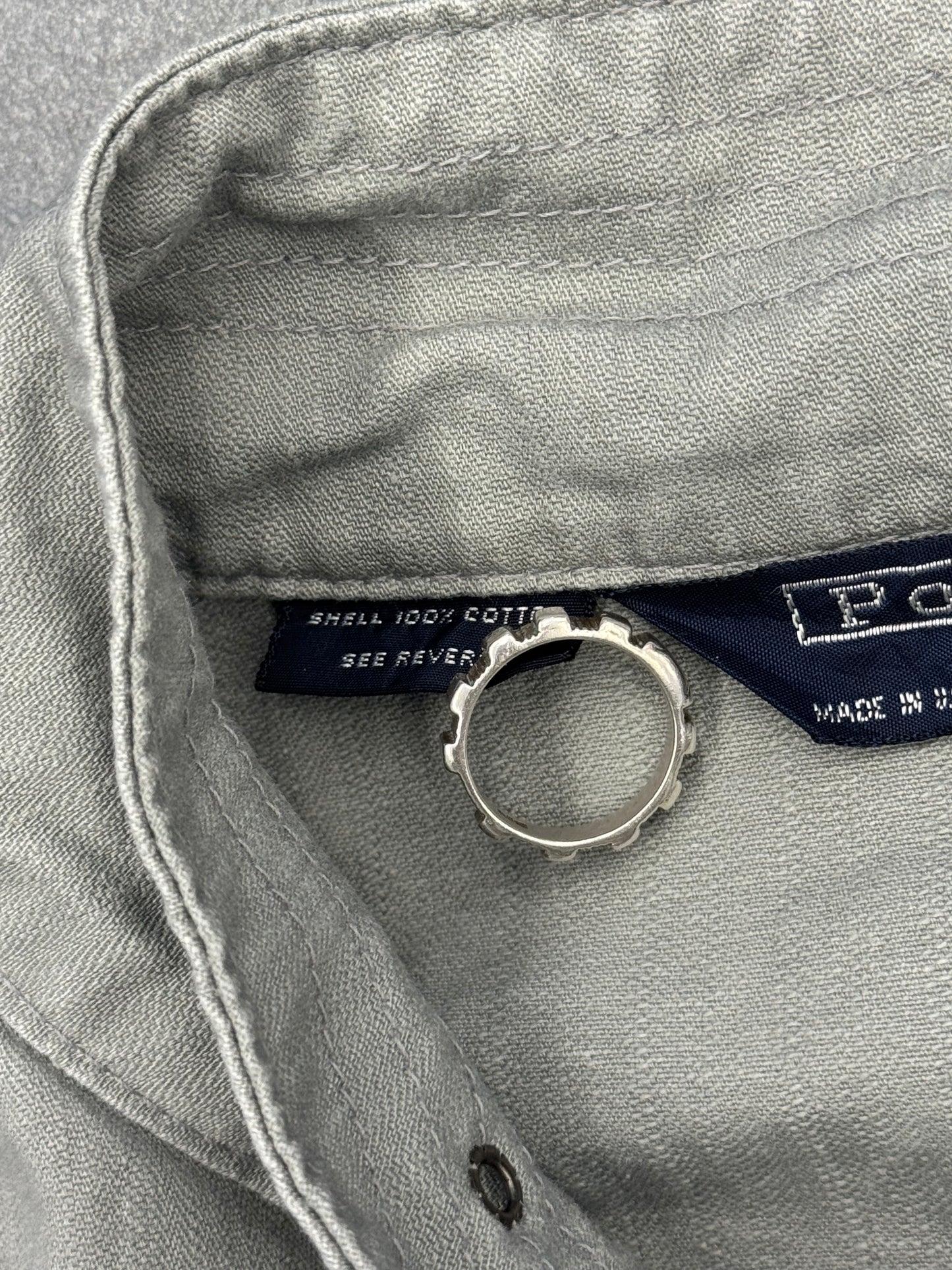 80S VINTAGE POLO RALPH LAUREN FIELD JACKET - GREY (AS SEEN ON ILAM GALLAGHER OF OASIS)