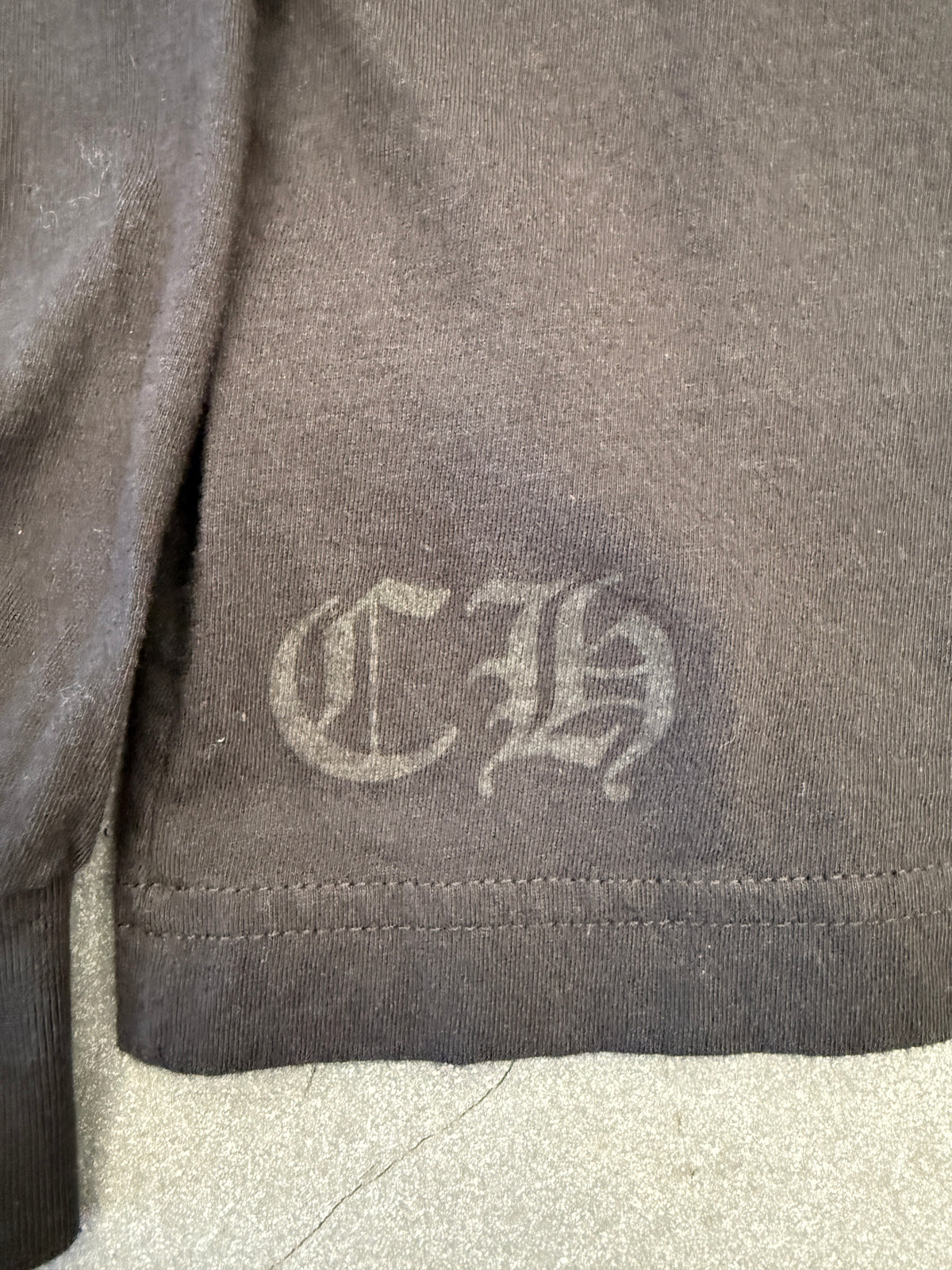 CHROME HEARTS COLLAR PRINT LONG SLEEVE TEE - BLACK/PINK