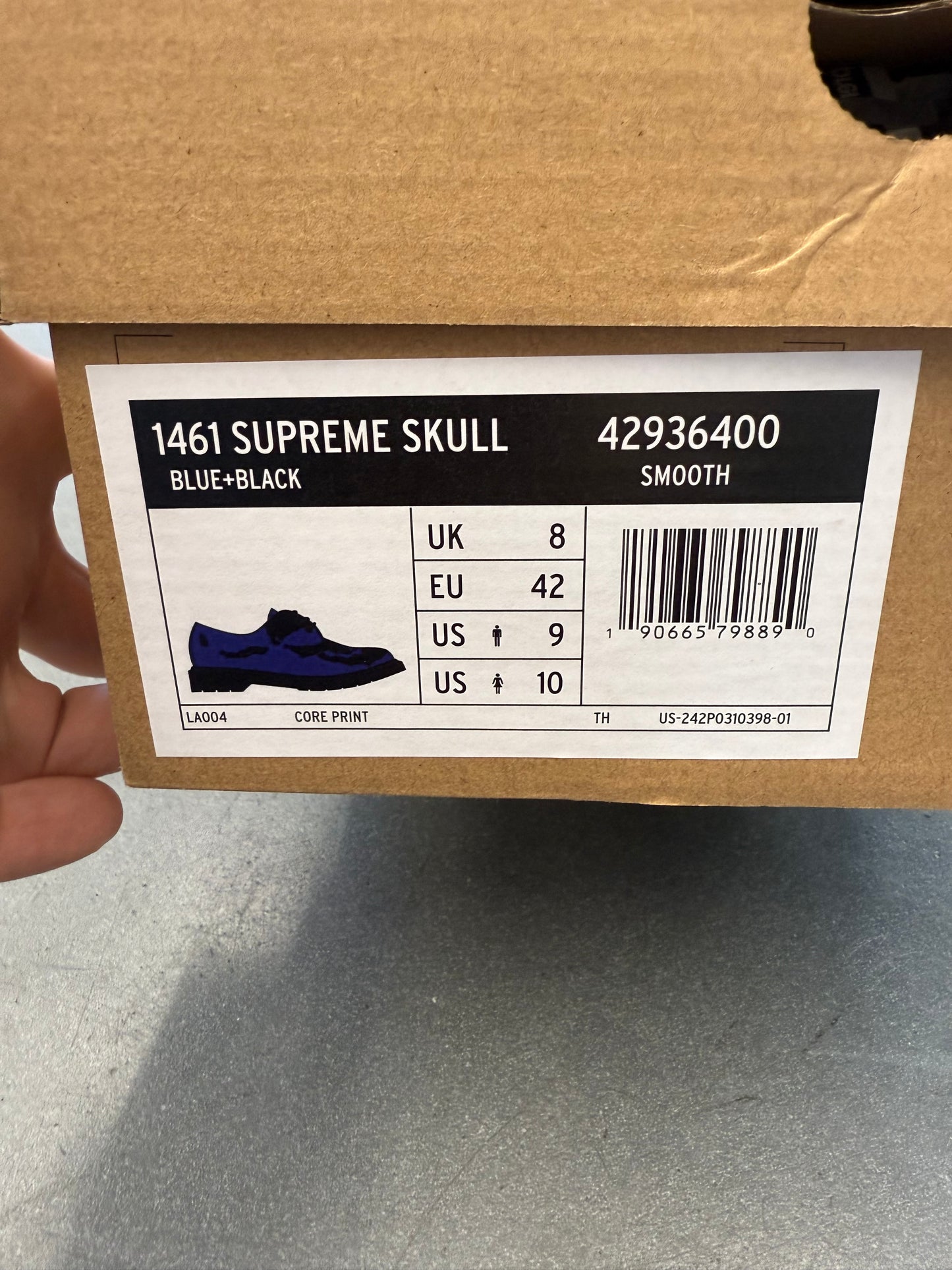 FW25 SUPREME DR. MARTENS 1461 3-EYE SHOE - BLUE