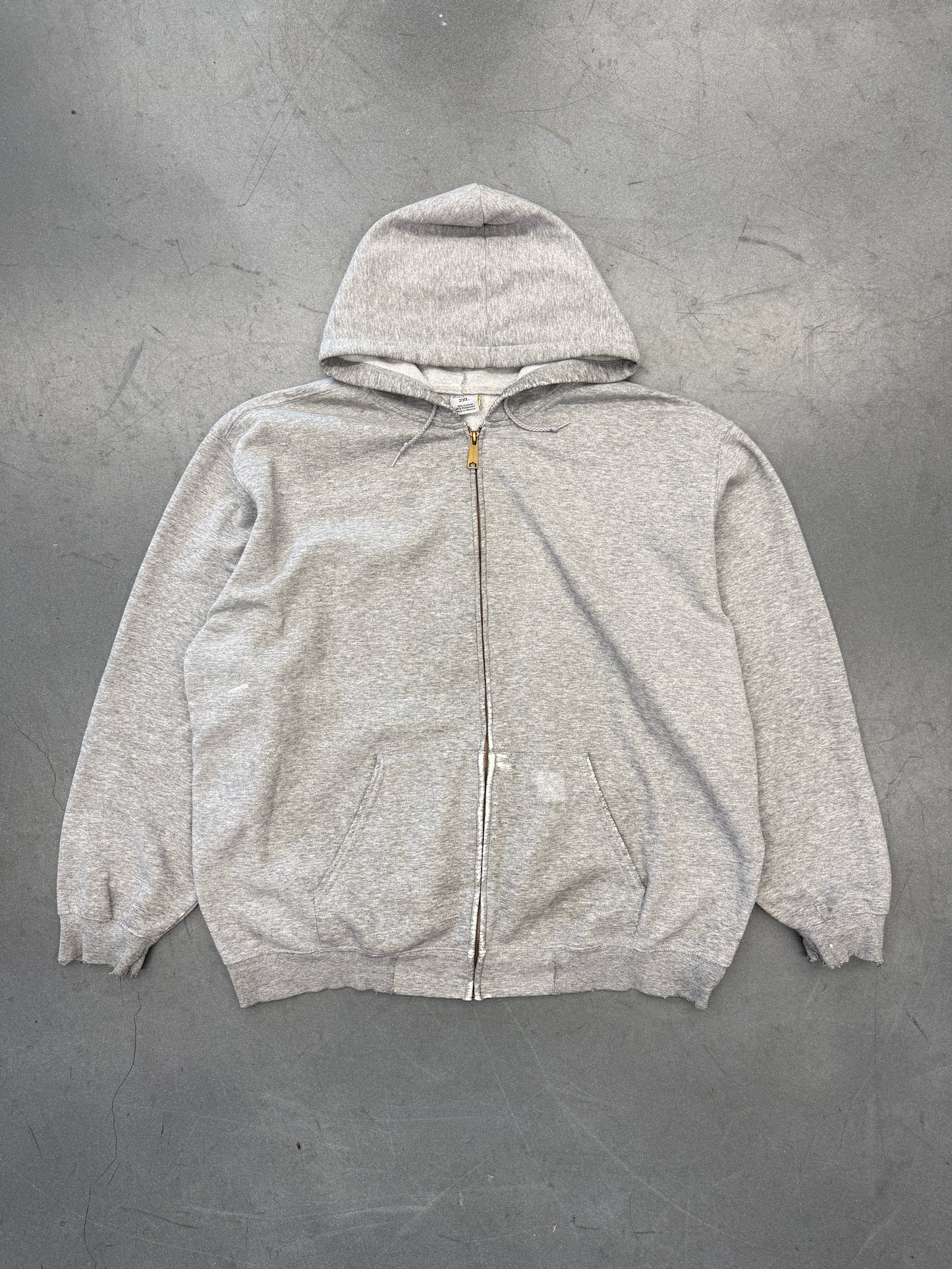 2000'S CARHARTT FULL ZIP HOODIE - GRAY 2XL