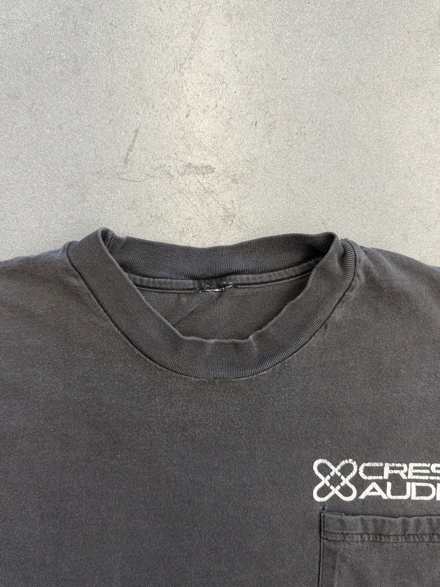 VINTAGE CREST AUDIO "POWER IS SERIOUS BUSINESS" POCKET TEE (CUT TAG)