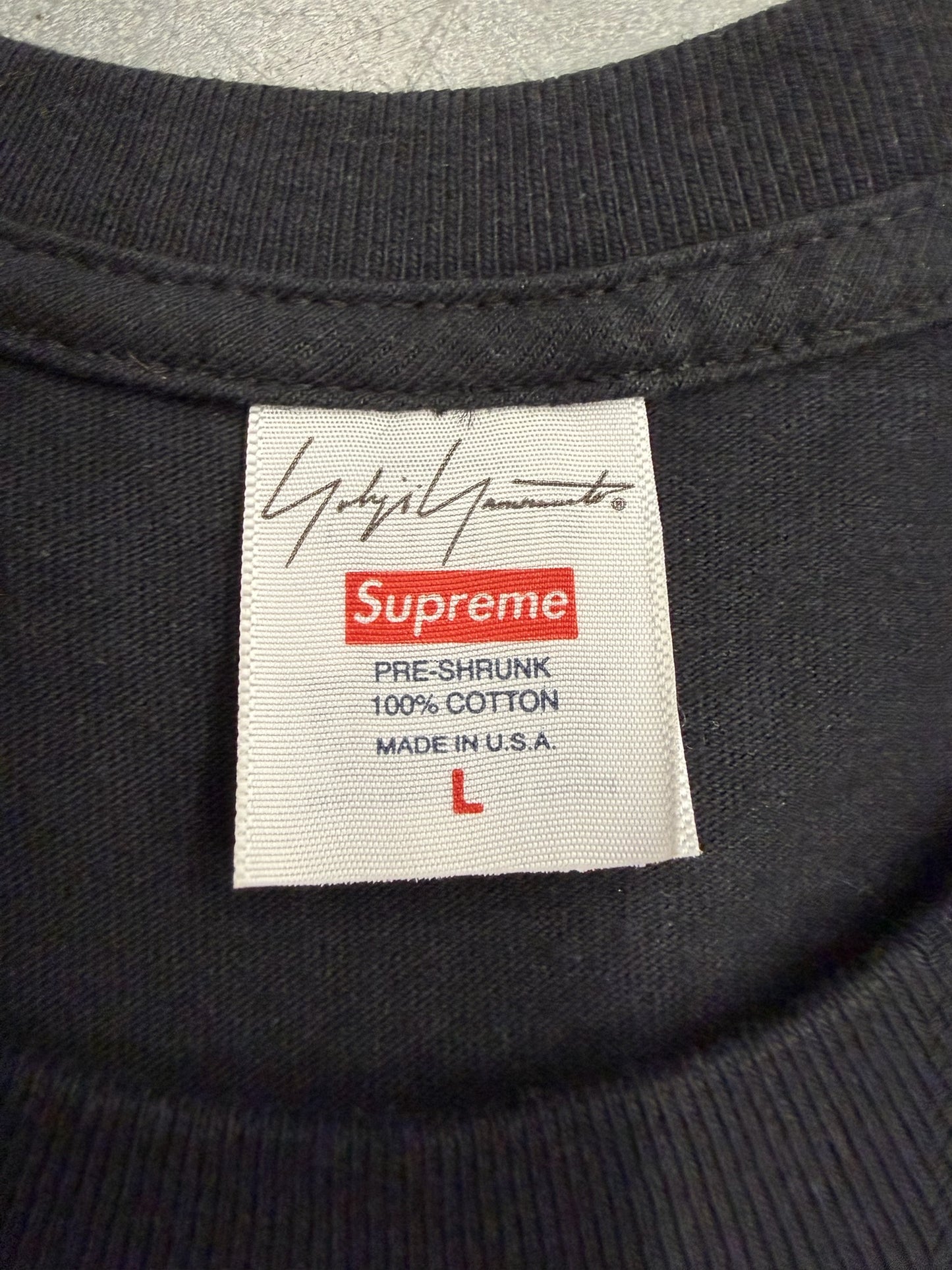 FW22 SUPREME YOHJI YAMAMOTO PUMPKIN TEE - BLACK