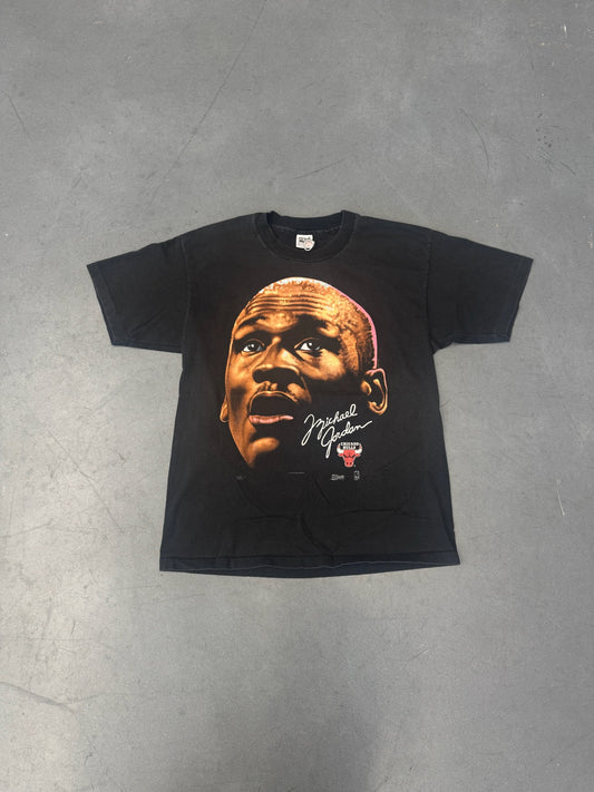 1991 MICHAEL JORDAN CHICAGO BULLS SALEM SPORTSWEAR BIG FACE TEE (ANVIL TAG)