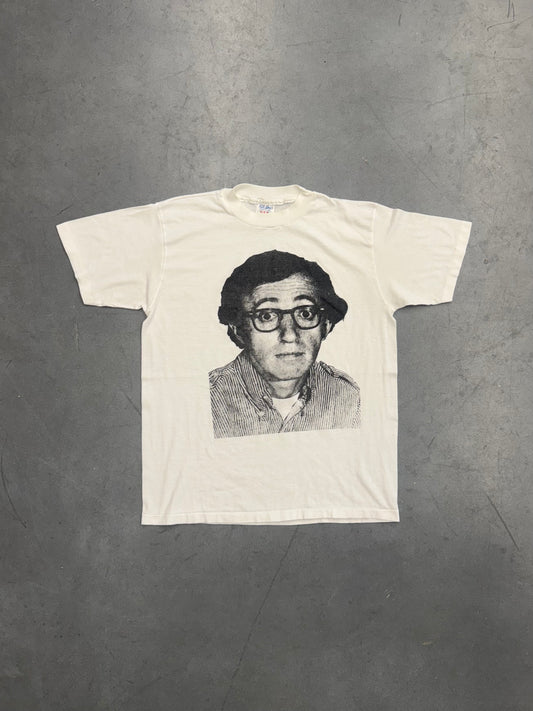 90S WOODY ALLEN BIG FACE PORTRAIT TEE (TUFF-ONES TAG)