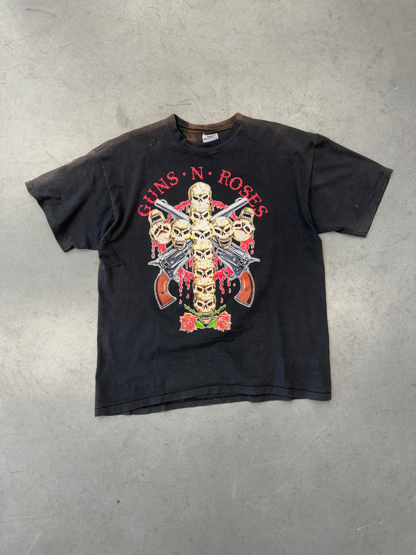 1991 GUNS 'N ROSES USE YOUR ILLUSION TOUR TEE (BROCKUM TAG)