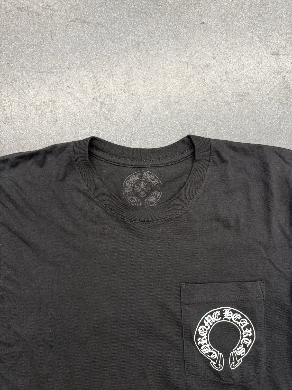 CHROME HEARTS HORSESHOE FLORAL LS - BLACK