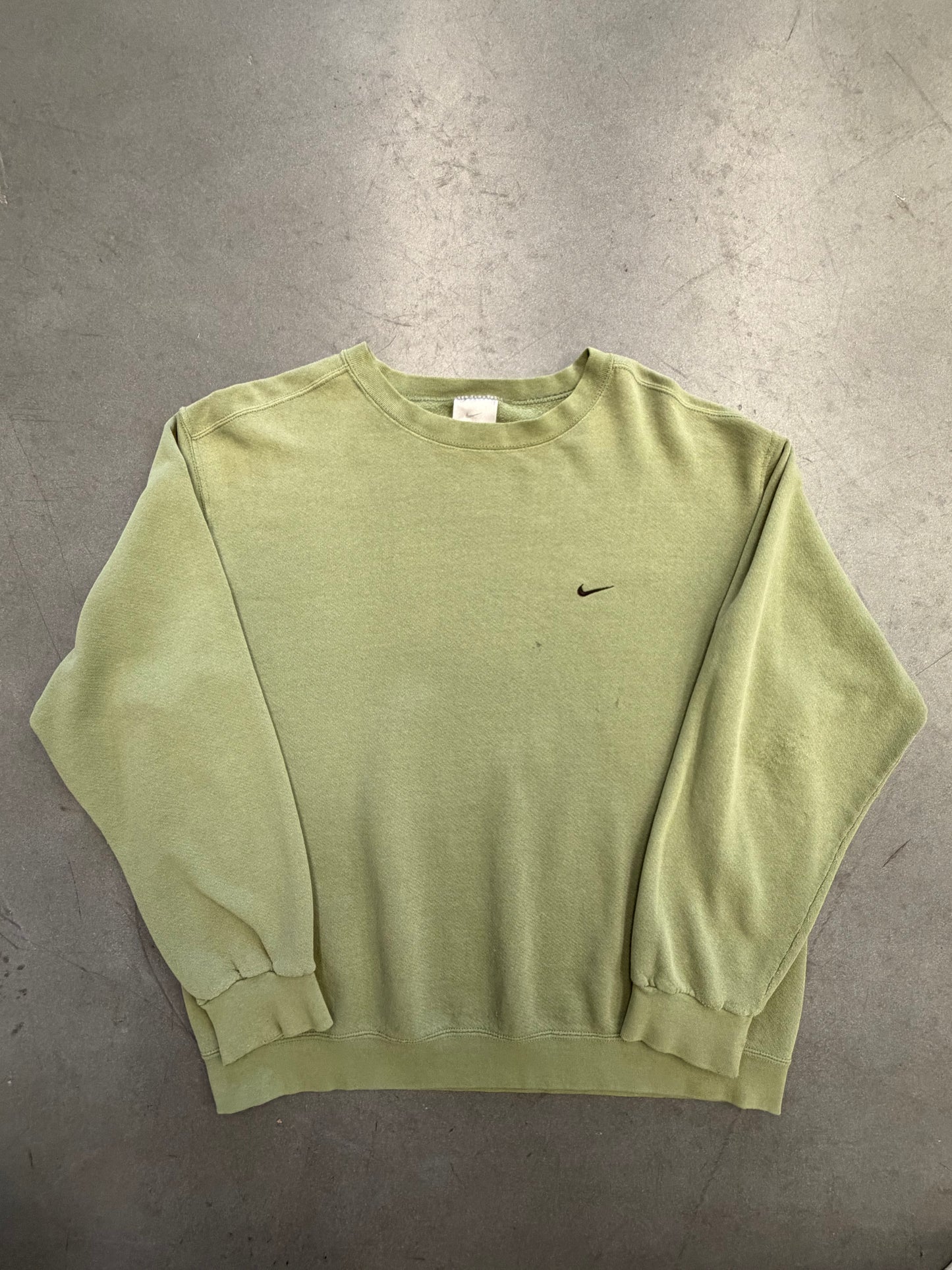 00'S NIKE SIDESWOOSH CREWNECK (GREY NIKE TAG) - JADE