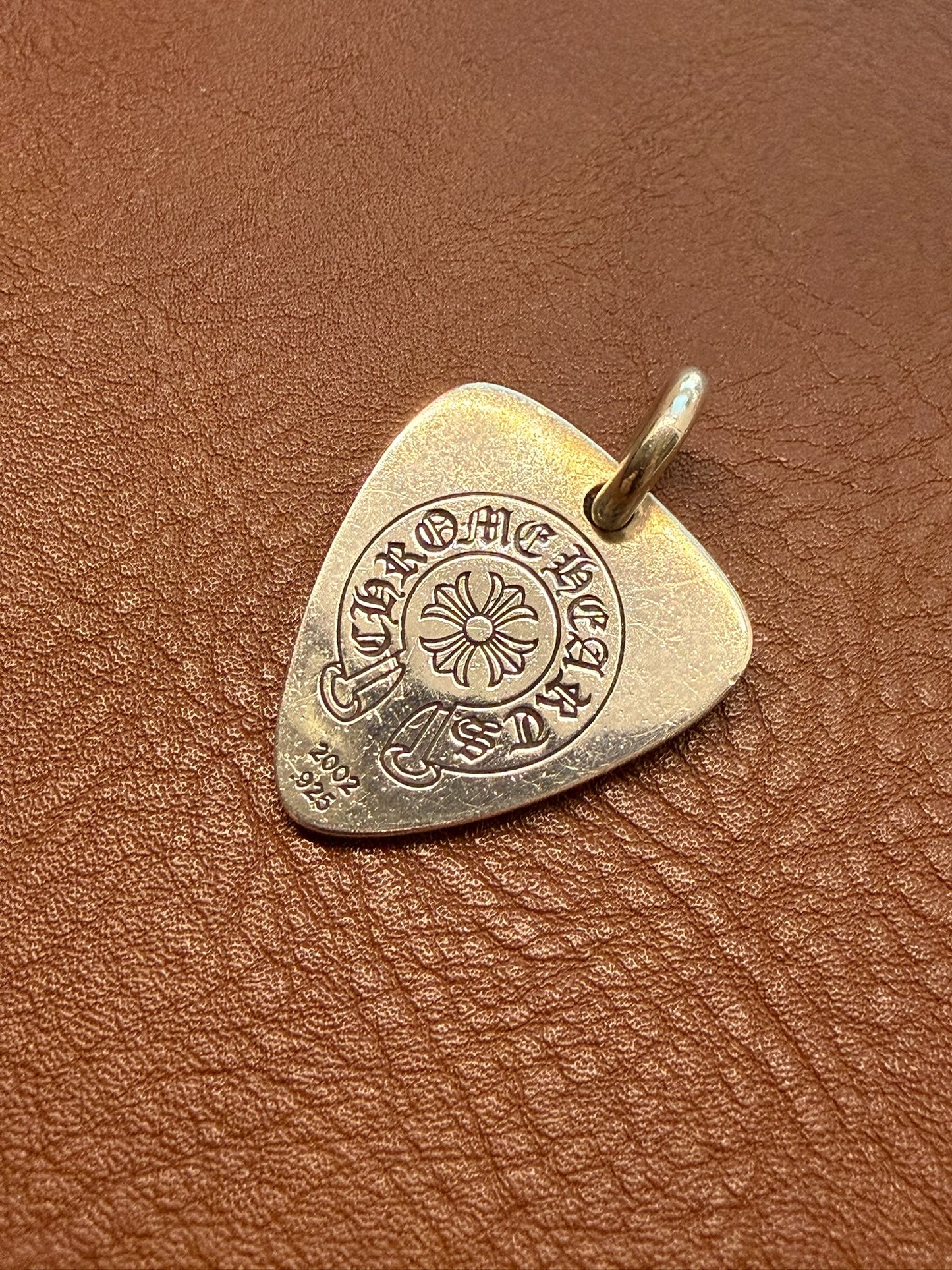 CHROME HEARTS ROLLING STONES GUITAR PICK SILVER PENDANT