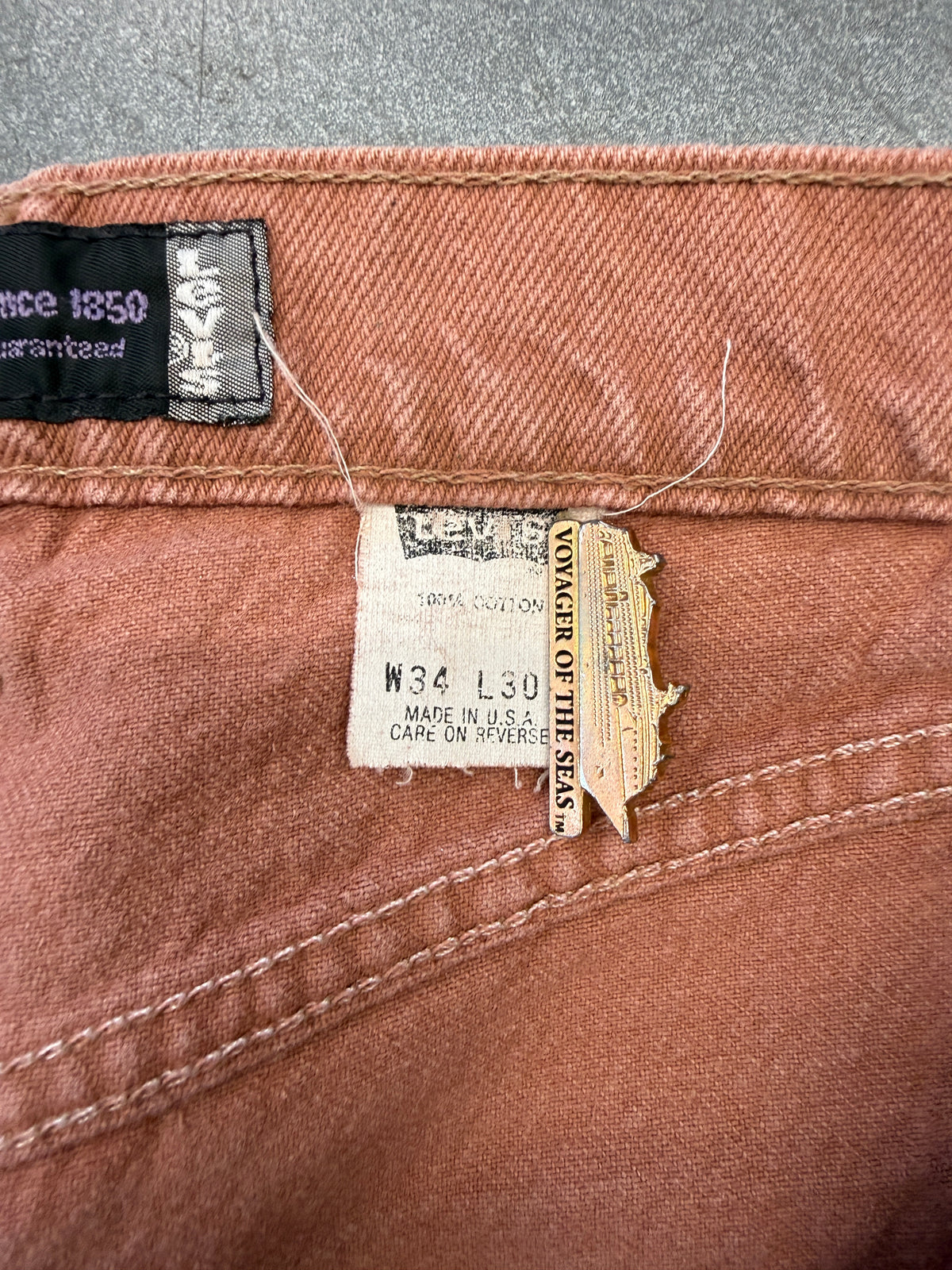 90S LEVI'S SILVERTAB BAGGY JEANS - ORANGE WASH (34X30)