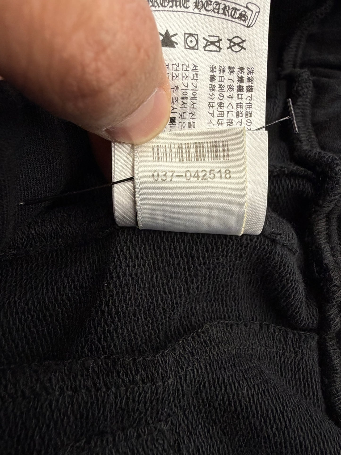 CHROME HEARTS CEMETARY MONOGRAM SWEAT SHORT - BLACK