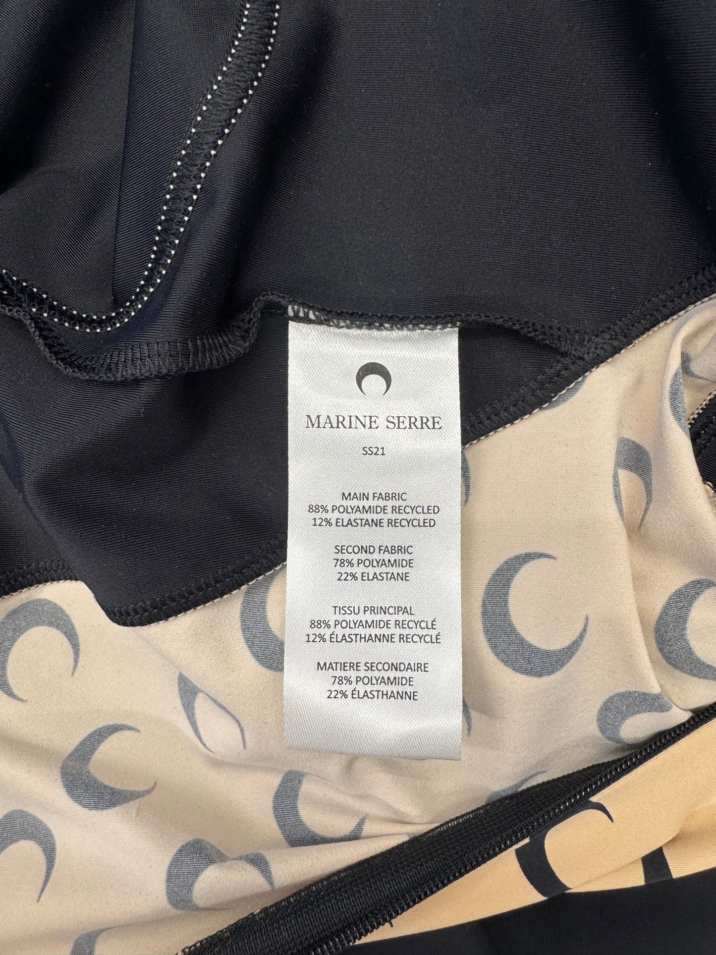 MARINE SERRE WHITE LINE MOON PRINT JUMPSUIT