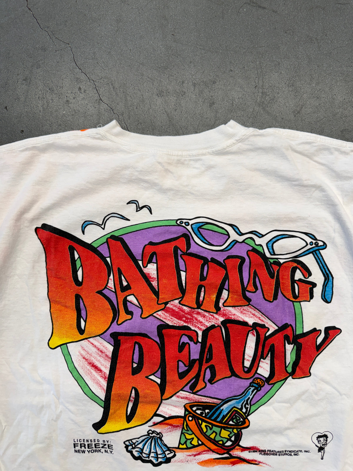 1994 BETTY BOOP BATHING BEAUTY FREEZE AOP TEE (XL TAG)