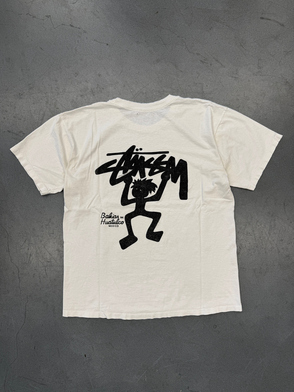 Y2K STUSSY BAHIAS DE HUATULCO, MEXICO TEE (PULLED TAG)