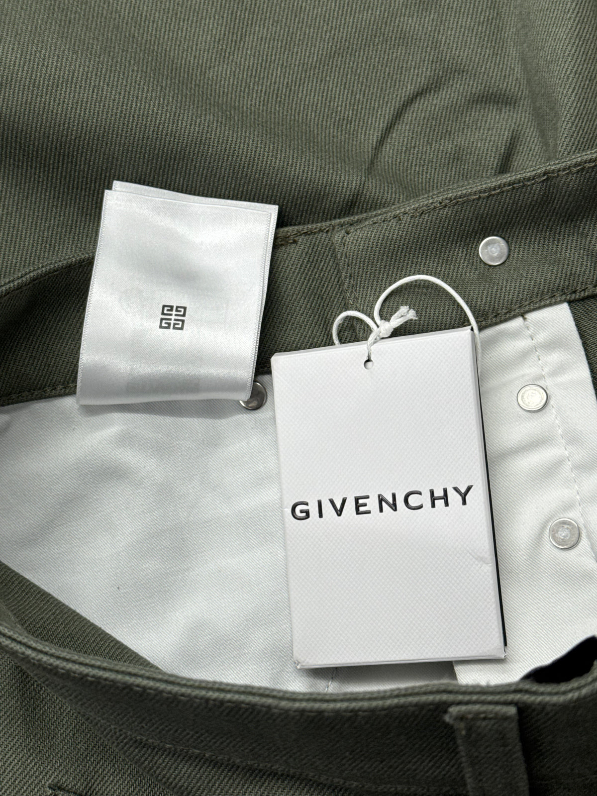 SS26 GIVENCHY SEAM OVERDYED JEANS - SALVIA