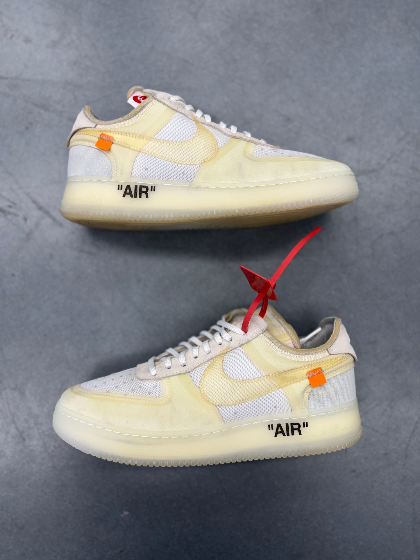 2017 SIZE 12 NIKE AIR FORCE 1 LOW - OFF-WHITE
