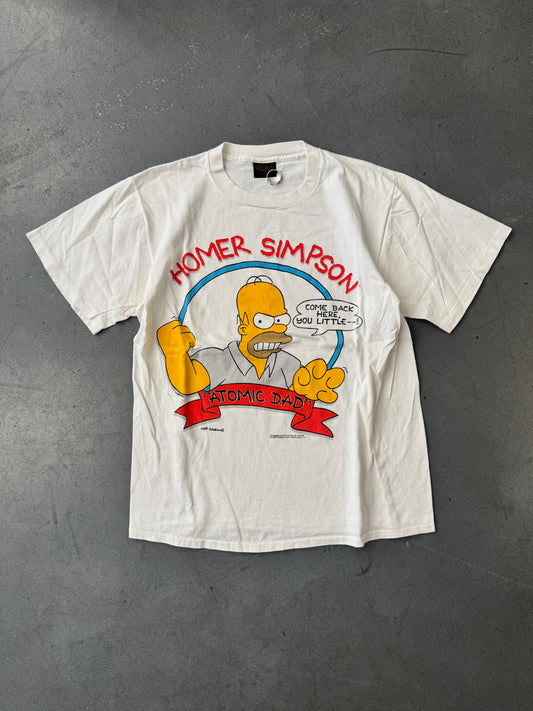 1989 HOMER SIMPSON "ATOMIC DAD" SIMPSONS TEE (CHANGES TAG)