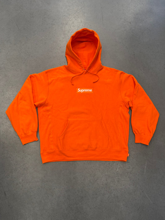 FW24 SUPREME BOX LOGO HOODIE - ORANGE (XL)
