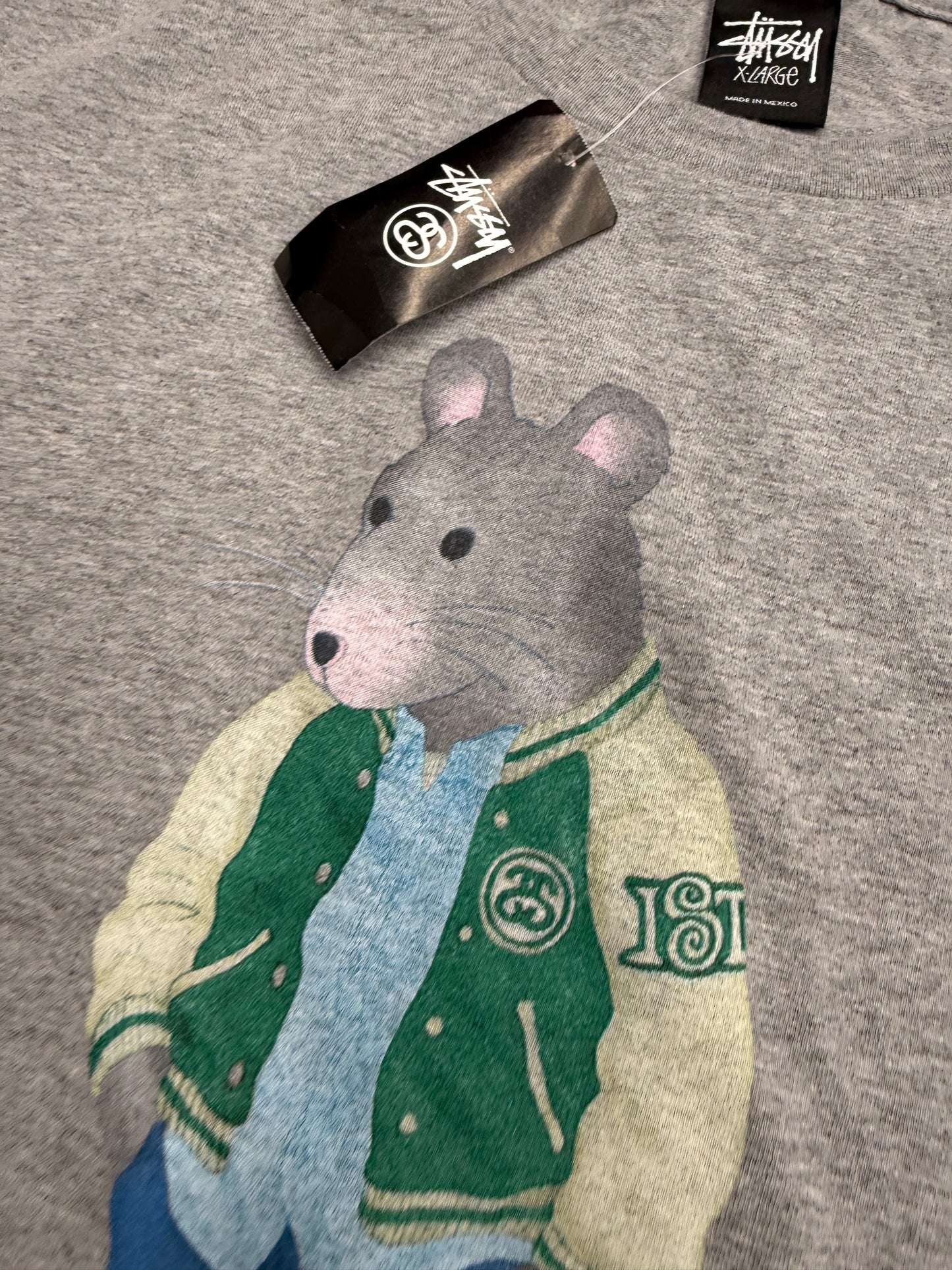STUSSY PREP RAT TEE - GREY (XL) (NWT)