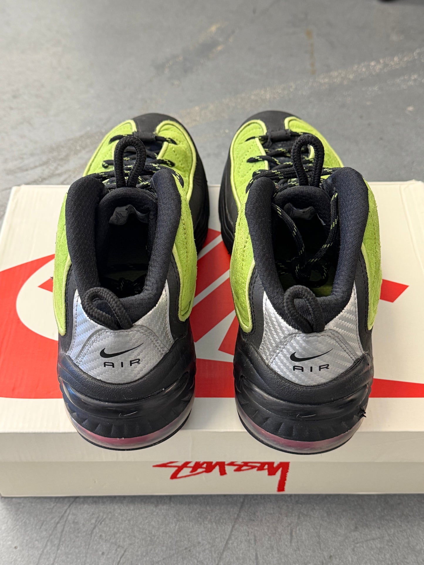 2022 NIKE AIR PENNY 2 STUSSY VIVID GREEN BLACK (W/BOX)