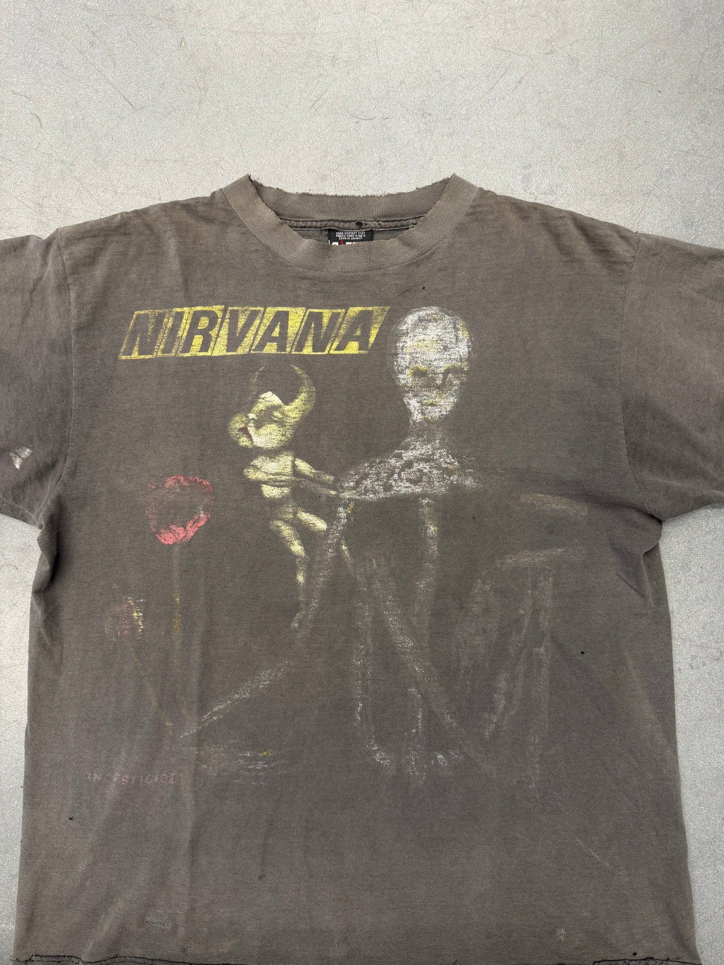 1993 NIRVANA INCESTICIDE SMOKED TEE (GIANT BY TULTEX TAG)