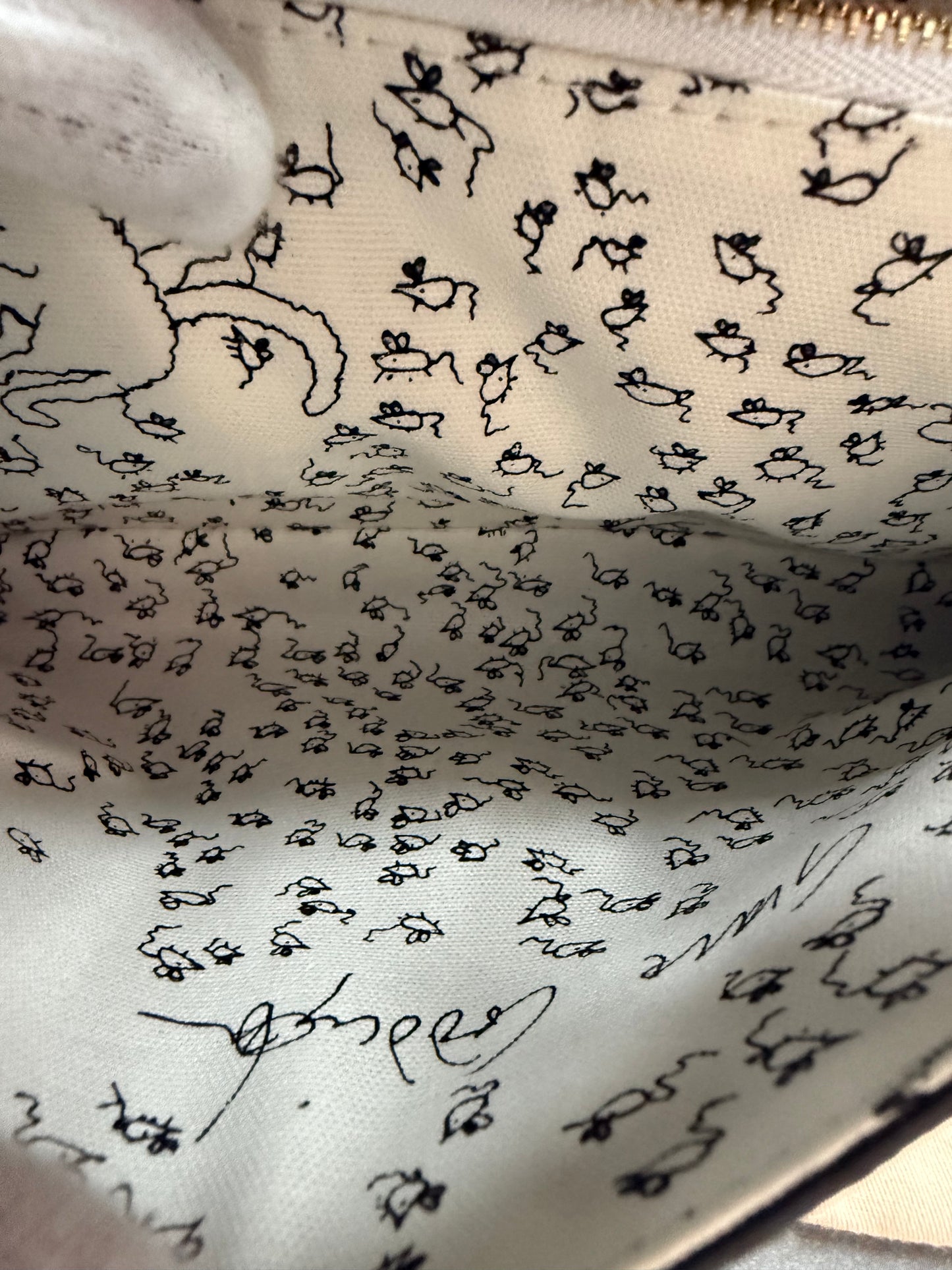 LOUIS VUITTON X GRACE CODDINGTON CATOGRAM POUCHETTE CHAIN CLUTCH BAG (PRE-OWNED WITH DUSTBAG) (TANIA)