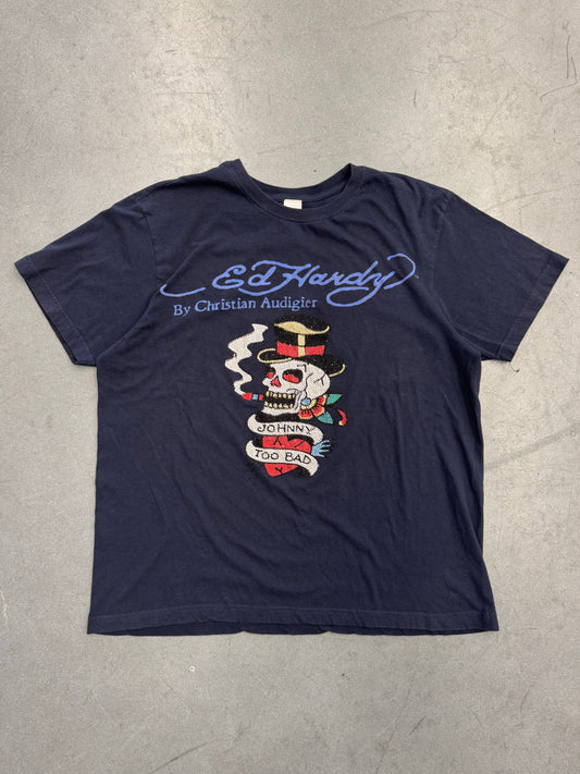 Y2K ED HARDY JOHNNY TOO BAD RHINESTONE TEE