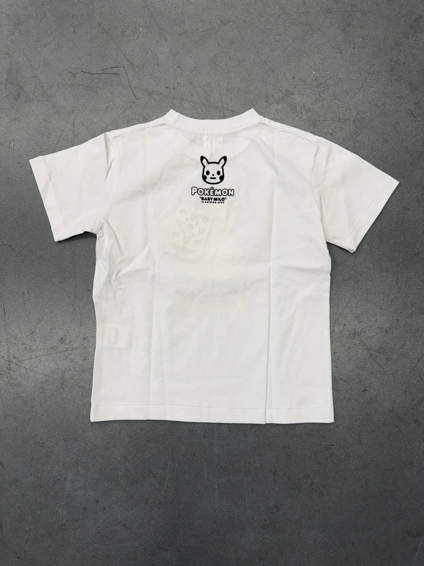 BAPE KIDS SNORLAX AND PIKACHU POKEMON TEE - WHITE