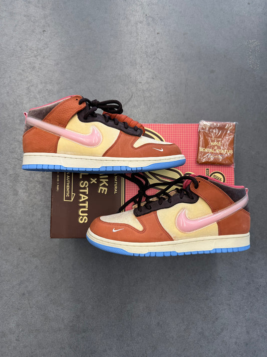 2021 SIZE 11 NIKE DUNK MID SOCIAL STATUS FREE LUNCH CHOCOLATE MILK (NEW WITH BOX)