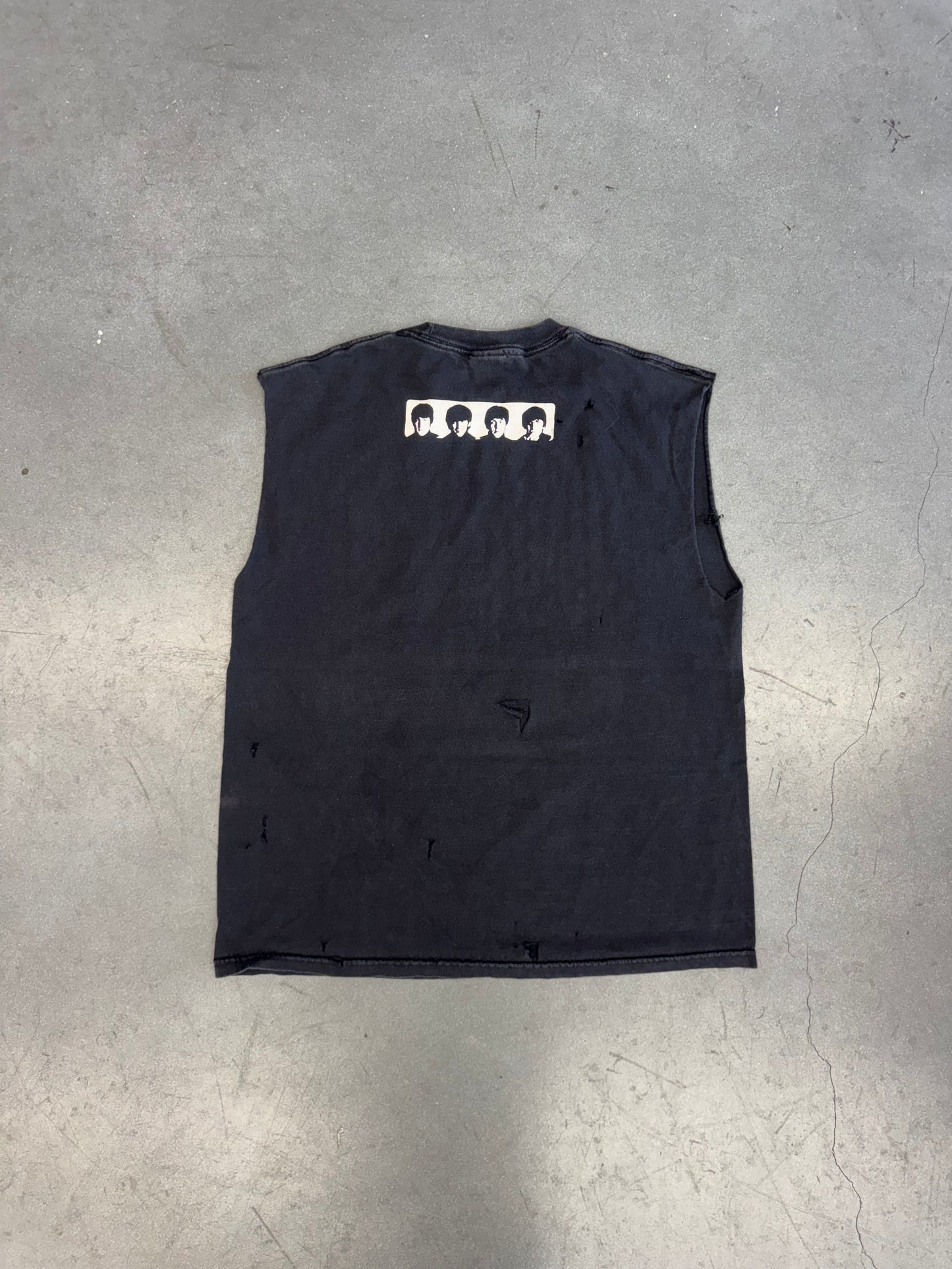 1998 THE BEATLES CUT-OFF TEE (APPLE TAG)