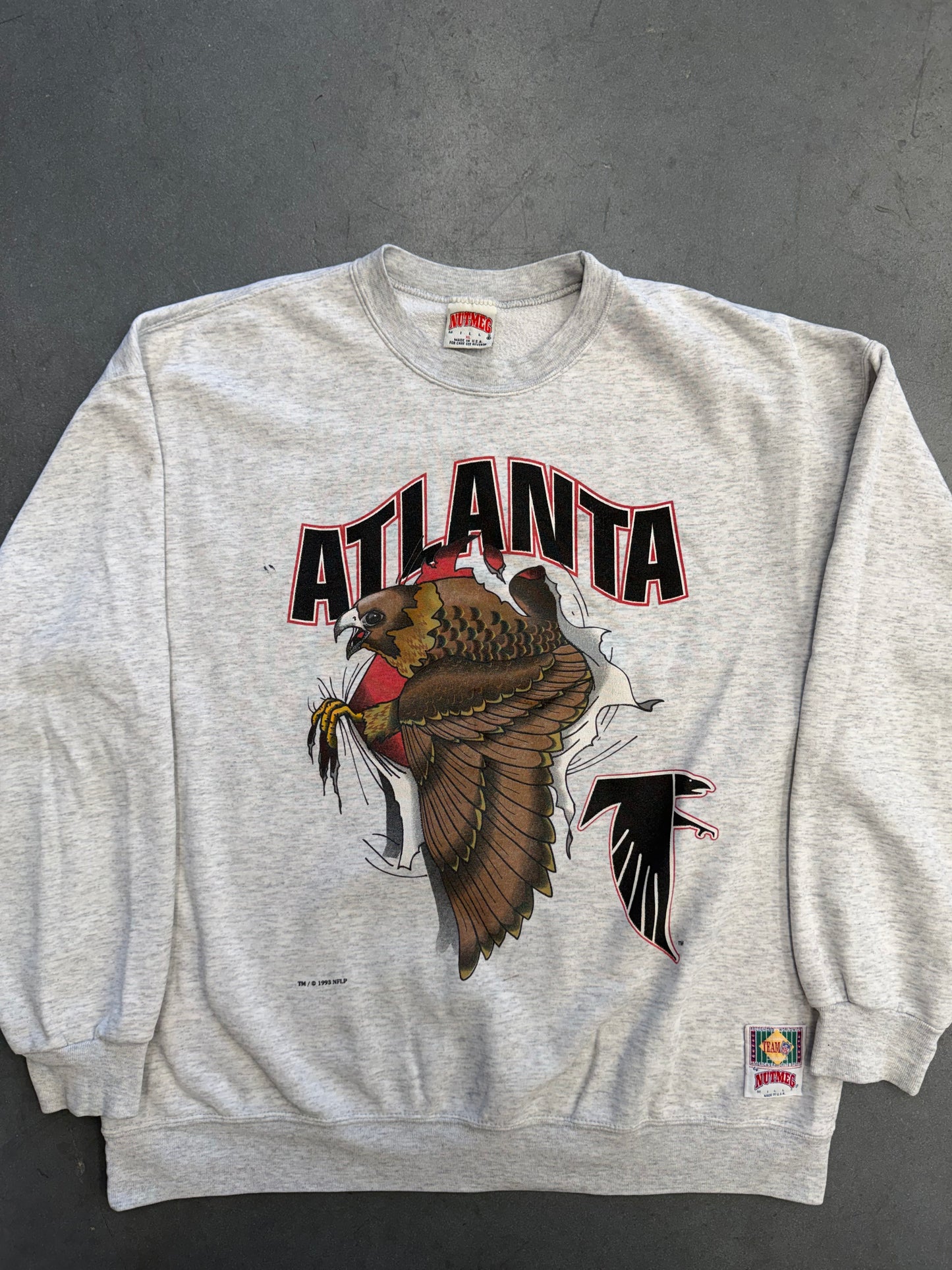 1993 NFL ATLANTA FALCONS BREAKTHROUGH CREWNECK SWEATER (NUTMEG MILLS TAG)